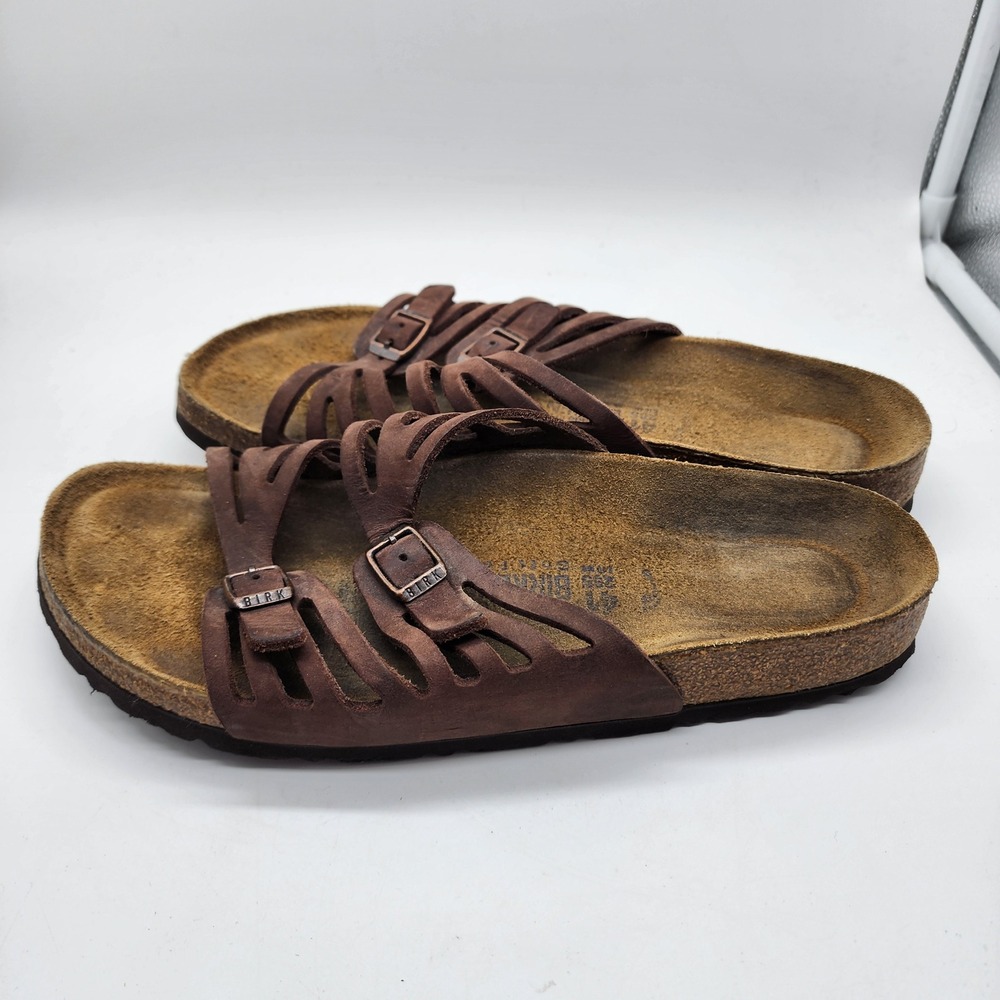 Birkenstock Granada Soft Footbed Sandals Women's EU 40 US 9 Brown Leather
